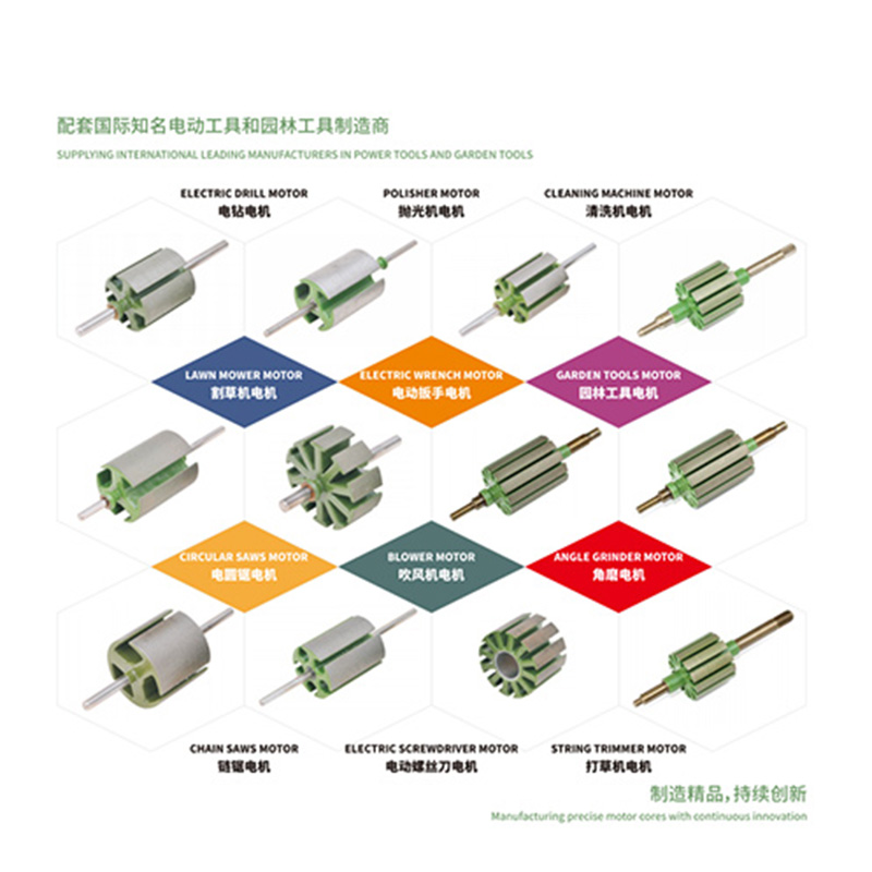 Power tools application - motor cores in power tools